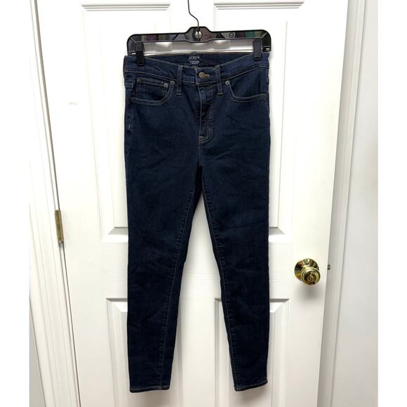 J. Crew Jeans, 9 Inch Mid Rise Skinny, Dark Wash, Stretch, Women's Size 27 - Picture 1 of 5